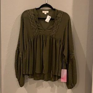 Olive Boho Blouse